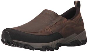 merrell men's coldpack ice+ moc wp clog, brown, 8.5 wide