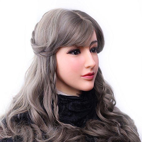 Minaky Soft Silicone Realistic Female Head Mask Hand-made Face for Crossdresser Transgender Costumes Disguise 3G