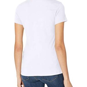 Nautica Women's Easy Comfort Scoop Neck Supersoft 100% Cotton Solid T-Shirt, Bright White, Large