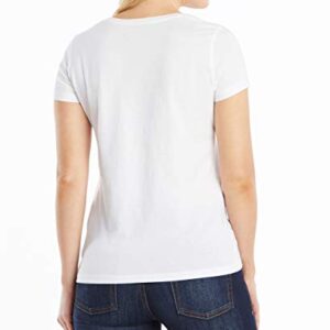 Nautica Women's Easy Comfort Scoop Neck Supersoft 100% Cotton Solid T-Shirt, Bright White, Large