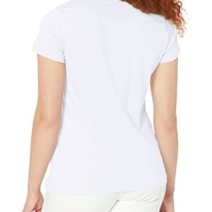 Nautica Women's Easy Comfort Scoop Neck Supersoft 100% Cotton Solid T-Shirt, Bright White, Large