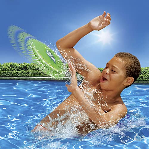 Banzai Green Aqua Saucer Pool Toy 5" Disk (Soak It and Throw It)