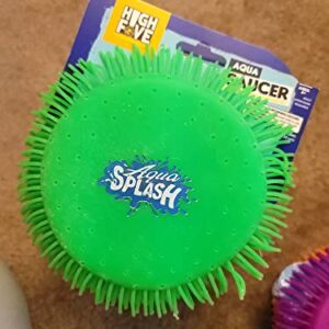 Banzai Green Aqua Saucer Pool Toy 5" Disk (Soak It and Throw It)