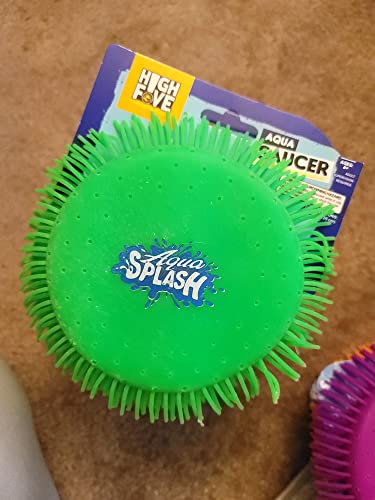 Banzai Green Aqua Saucer Pool Toy 5" Disk (Soak It and Throw It)