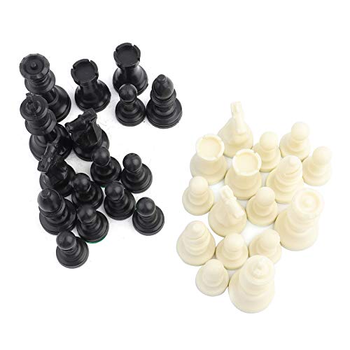 Chess Set,Plastic Chessmen Set International Chess Game Complete Chessmen Set(Large-75mm)