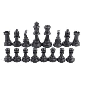 Chess Set,Plastic Chessmen Set International Chess Game Complete Chessmen Set(Large-75mm)