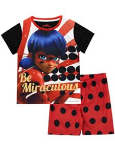 miraculous ladybug girls' lady bug pajamas size 7 red