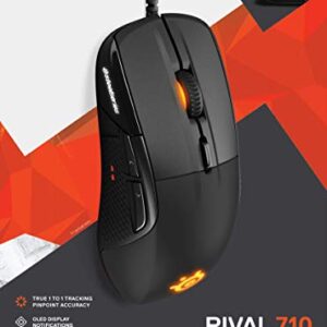 SteelSeries Rival 710 Gaming Mouse - 16,000 CPI TrueMove3 Optical Sensor - OLED Display - Tactile Alerts - RGB Lighting (Renewed)