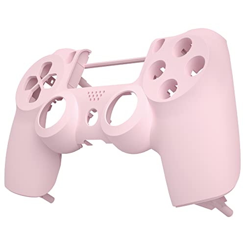 eXtremeRate Cherry Blossoms Pink Soft Touch Replacement Front Housing Shell Cover Compatible with ps4 Slim Pro Controller CUH-ZCT2 JDM-040/050/055 - Controller NOT Included