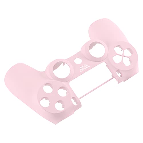 eXtremeRate Cherry Blossoms Pink Soft Touch Replacement Front Housing Shell Cover Compatible with ps4 Slim Pro Controller CUH-ZCT2 JDM-040/050/055 - Controller NOT Included