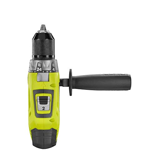 Ryobi P214 One+ 18 Volt Lithium Ion 1/2 Inch 600 Pound Torque Hammer Drill/Driver (Tool Only) with Handle (Non-Retail Packaging)