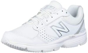 new balance women's 411 v1 walking shoe, white/white, 9.5