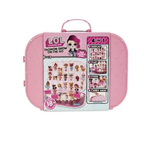 l.o.l. surprise! fashion show on-the-go storage/playset with doll included – light pink