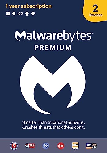 Malwarebytes 4.5 Latest Version 2022 Antivirus Software | Amazon Exclusive | 18 Months, 2 Devices (PC, Mac, Android) [software_key_card]