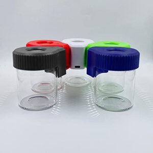 Honeypuff Magnifying Jar with Light, Light-Up LED Transparent Glass Air Tight Storage Jars Magnifying Viewing Jar (Gray)