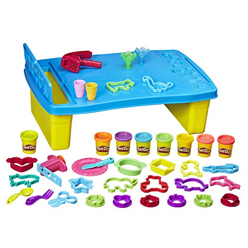 Play-Doh Play 'N Store Kids Table for Arts & Crafts Activities with 8 Non-Toxic Colors, 2 Oz Cans (Amazon Exclusive)