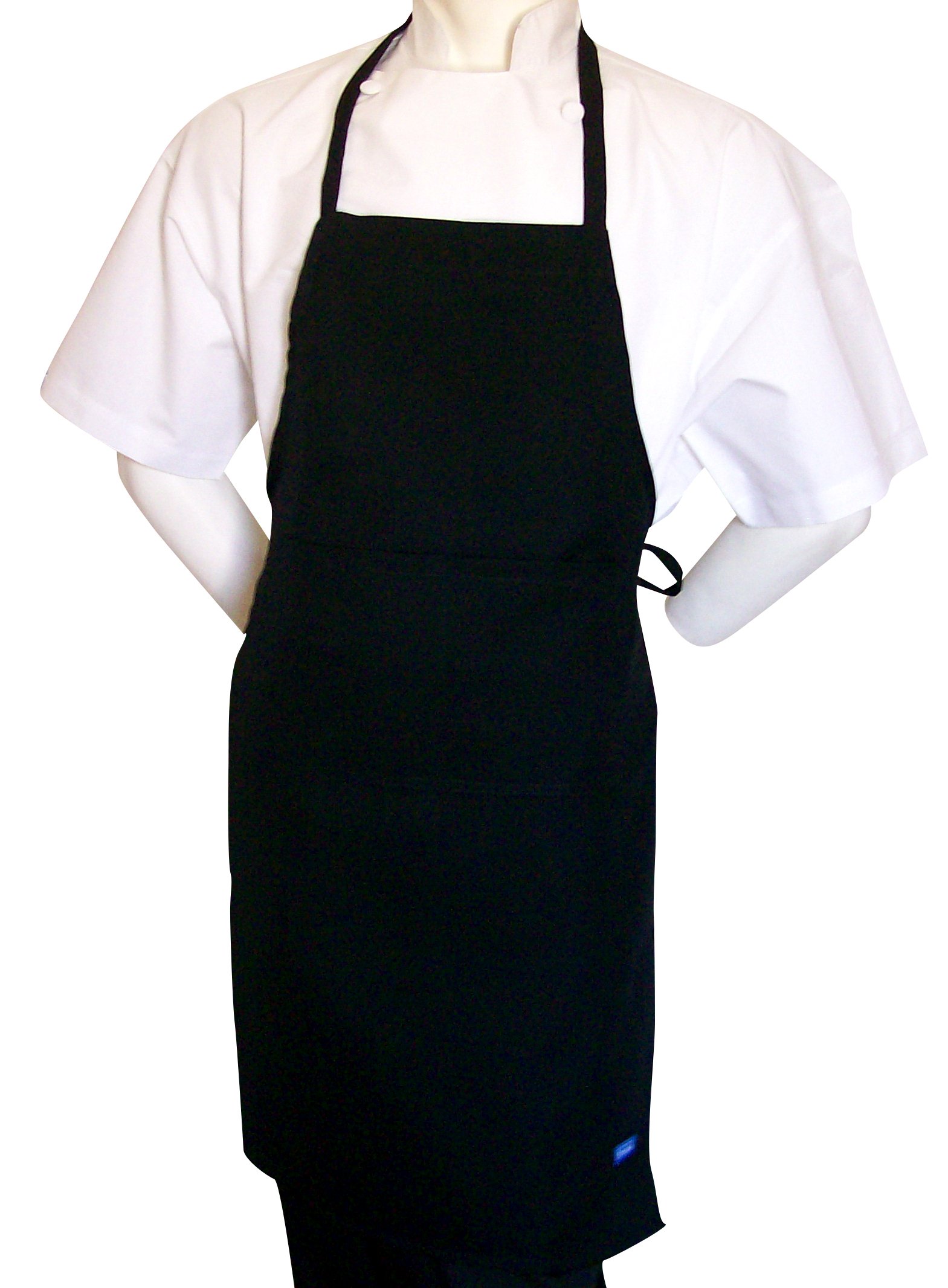 CHEFSKIN Chef Apron Black Twill Adjustable Adult 2X Big & Tall XXL (XXL-2X)