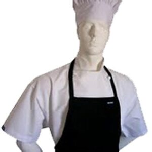 CHEFSKIN Chef Apron Black Twill Adjustable Adult 2X Big & Tall XXL (XXL-2X)