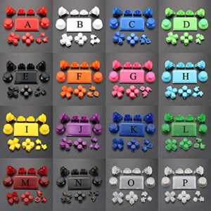 buttons full set for ps4 pro joysticks dpad r1 l1 r2 l2 direction key abxy buttons jds 040 jds-040 for sony playstion 4 pro controller (yellow)
