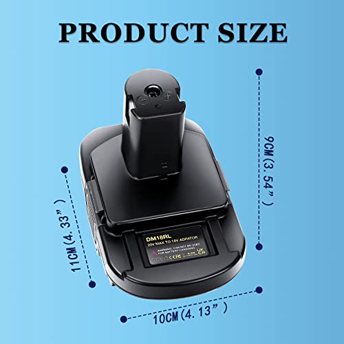 LaiPuDuo DM18RL Battery Adapter for Milwaukee for Dewalt 20V/18V Lithium Battery Convert to for Ryobi 18V ABP1801 P108 Battery
