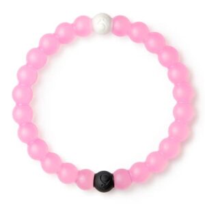 Lokai Silicone Beaded Bracelet for Breast Cancer Awareness - Light Pink, (Large, 7 Inch Circumference) - Silicone Jewelry Fashion Bracelet Slides-On for Comfortable Fit for Men, Women & Kids