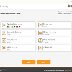 Laplink PCmover Professional | Instant Download | Single Use License | Moves Applications, Files, and Settings to Your New PC