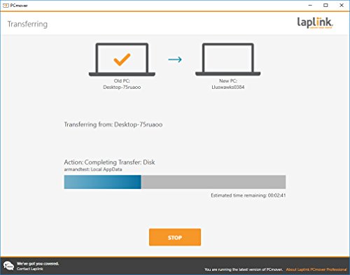 Laplink PCmover Professional | Instant Download | Single Use License | Moves Applications, Files, and Settings to Your New PC