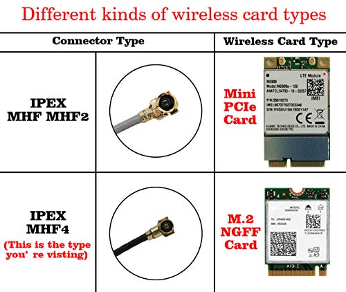 WiFi Antenna 8dBi Omni RP-SMA Male 2.4Ghz 5.8Ghz Dual Band + 20cm U.FL IPEX MHF4 to RP SMA Female Extension Cable for M.2 NGFF Card Notebook Drone 2 Pcs