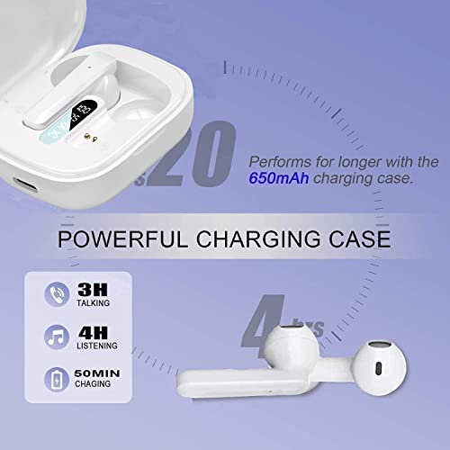 Wireless Earbuds Air Buds Pods Bluetooth 5.3 Headphones Noise Cancelling Air Bud Pro Stereo Ear pods in-Ear Ear Bud Built-in Mic IPX7 Waterproof Earphones Sports Earpods for iPhone/Samsung/Android