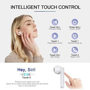 Wireless Earbuds Air Buds Pods Bluetooth 5.3 Headphones Noise Cancelling Air Bud Pro Stereo Ear pods in-Ear Ear Bud Built-in Mic IPX7 Waterproof Earphones Sports Earpods for iPhone/Samsung/Android