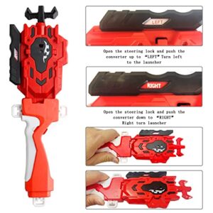 Elfnico Bey Battle Gyro Burst Battle Evolution Metal Fusion Attack Set with 4D Launcher Grip Battle Set