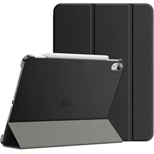 jetech case for ipad air 5/4 (2022/2020 5th/4th generation 10.9-inch), slim stand hard back shell cover with auto wake/sleep (black)