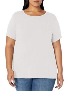 amazon essentials women's short-sleeve crewneck t-shirt, white, 2x