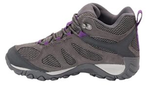 merrell womens yokota 2 mid waterproof hiking boot, granite, 9 us