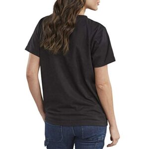 Dickies Women's Short Sleeve Heavyweight Pocket T-Shirt, Black, Medium