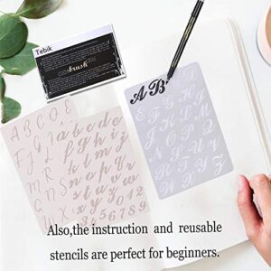 Tebik Calligraphy Pens Set, 22 Pack Hand Lettering Pens Kit, Calligraphy Markers with for Beginners Writing, Journaling, Signature, Art Drawing, Illustrations, Card Making, Design