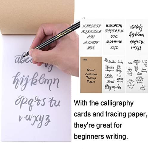 Tebik Calligraphy Pens Set, 22 Pack Hand Lettering Pens Kit, Calligraphy Markers with for Beginners Writing, Journaling, Signature, Art Drawing, Illustrations, Card Making, Design