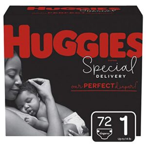 huggies special delivery hypoallergenic baby diapers, size 1, 72 ct