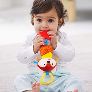 Skip Hop Bandana Buddies Baby Activity Chime & Teether Stroller Toy, Fox