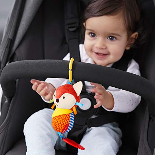 Skip Hop Bandana Buddies Baby Activity Chime & Teether Stroller Toy, Fox