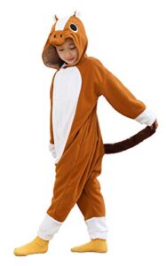 brown horse cuddly plush one piece pajamas cosplay costume for kids 3t 4t 5t