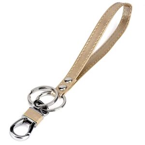 amazon essentials - lanyard keychain with detachable alloy metal rings (champagne gold)
