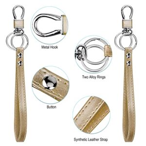 Amazon Essentials - Lanyard Keychain with Detachable Alloy Metal Rings (champagne gold)