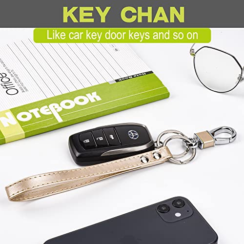 Amazon Essentials - Lanyard Keychain with Detachable Alloy Metal Rings (champagne gold)