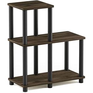 Furinno Turn-N-Tube Accent Decorative Shelf, Columbia Walnut/Black