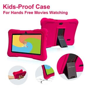 PRITOM 7 inch Kids Tablet | Quad Core Android 10.0, 32 GB ROM | WiFi,Bluetooth,Dual Camera | Educational,Games,Parental Control,Kids Software Pre-Installed with Kids-Tablet Case (Pink)