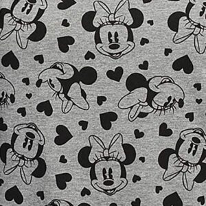 Disney Womens Plus Size T-Shirt Minnie Mouse All Over Print (Heather Grey, 3X)