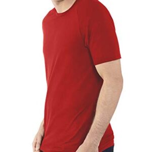 Fruit of the Loom Men's Everlight Modal Raglan Crew T-Shirt, True Red, Large