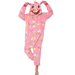 Nousion Licorne Unisex Adult Onesies Pajamas, Cosplay Christmas Sleepwear Onesies Outfit Light Purple