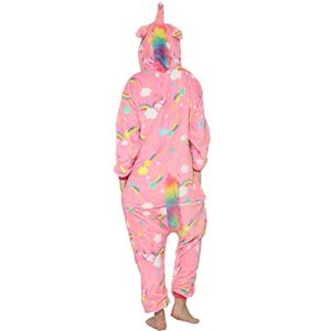 Nousion Licorne Unisex Adult Onesies Pajamas, Cosplay Christmas Sleepwear Onesies Outfit Light Purple